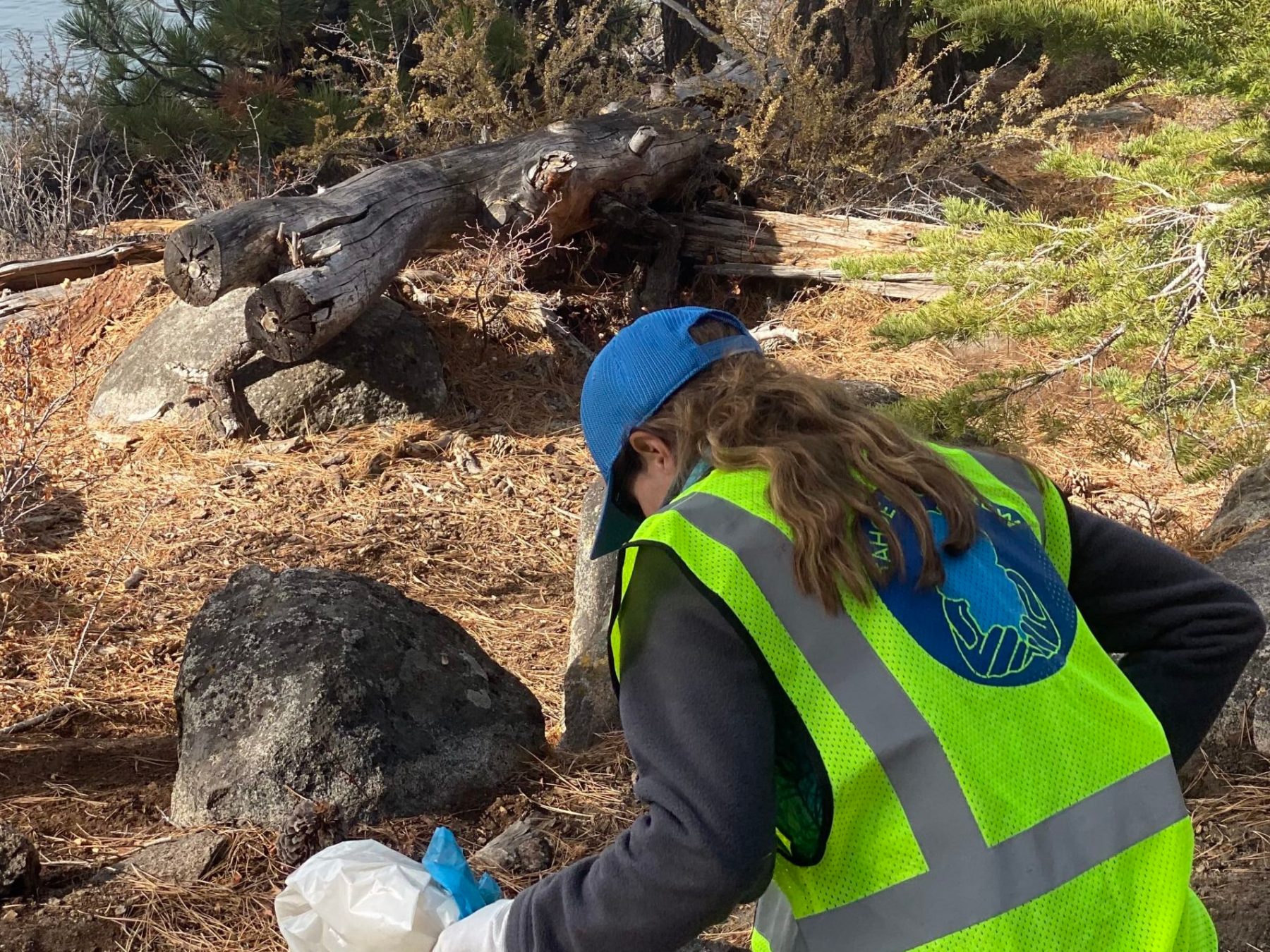 a person sitting on the ground