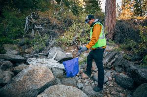 a man standing on a rock