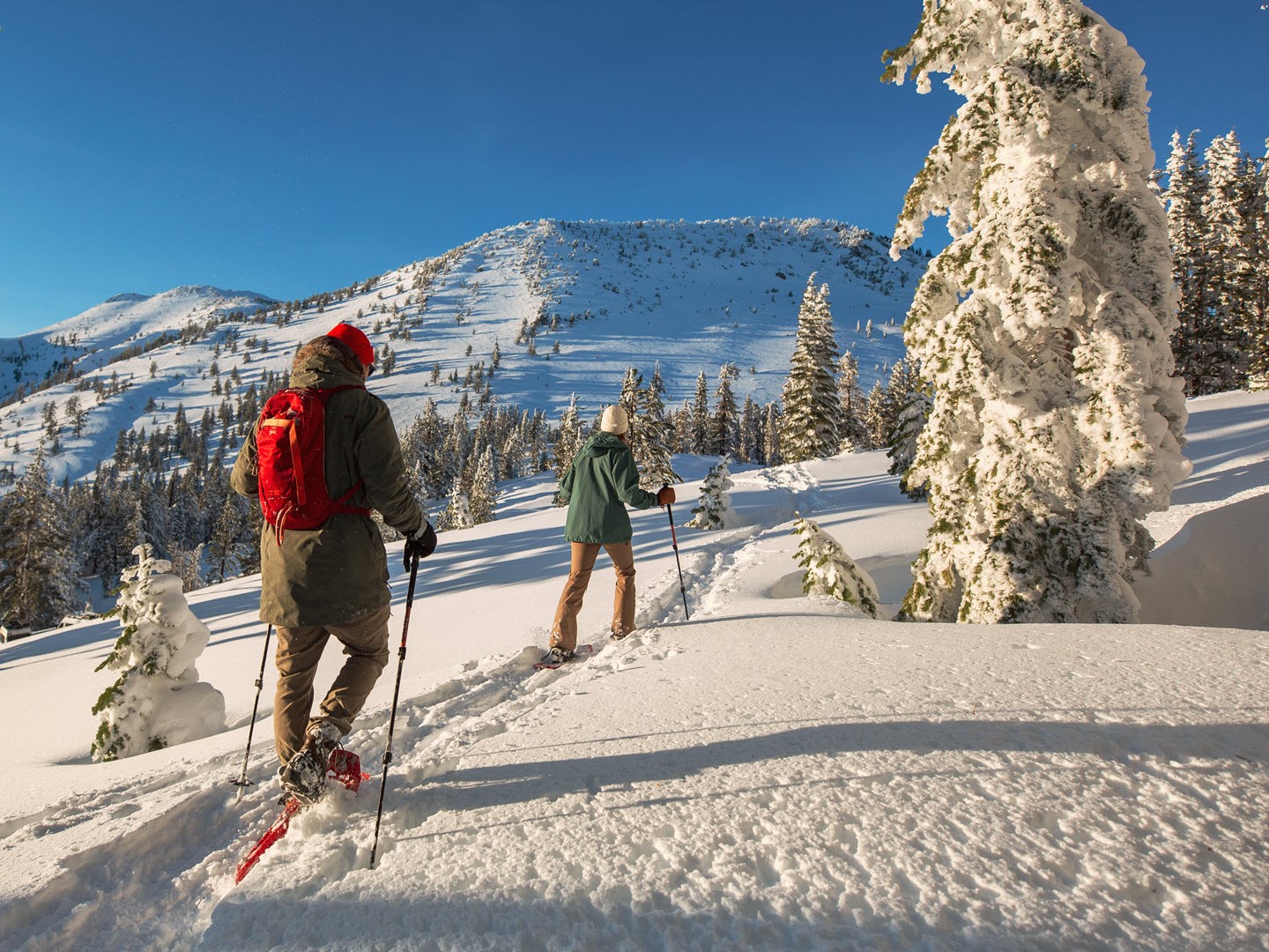 a group of people standing on top of a snow covered slope